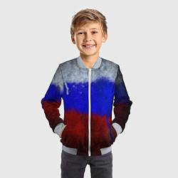 Бомбер детский Русский триколор, цвет: 3D-серый — фото 2