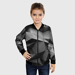 Бомбер детский Gray abstraction, цвет: 3D-черный — фото 2