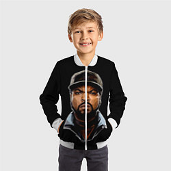 Бомбер детский Ice Cube цвета 3D-белый — фото 2