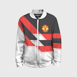 Бомбер детский Manchester United: Stipe, цвет: 3D-белый