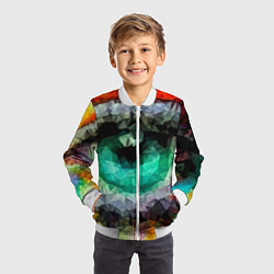 Бомбер детский Eyes swag, цвет: 3D-белый — фото 2