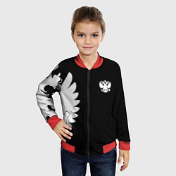 Бомбер детский Russia - Black collection, цвет: 3D-красный — фото 2