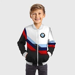 Бомбер детский BMW M SPORT, цвет: 3D-белый — фото 2