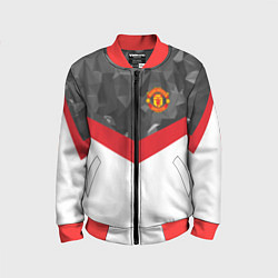 Бомбер детский Man United FC: Grey Polygons, цвет: 3D-красный