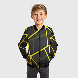 Бомбер детский Желтая сетка, цвет: 3D-черный — фото 2