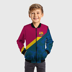 Бомбер детский Barcelona FC: Sport Camo 2018, цвет: 3D-черный — фото 2