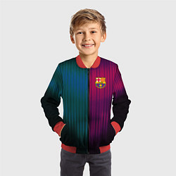 Бомбер детский Barcelona FC: Abstract 2018, цвет: 3D-красный — фото 2