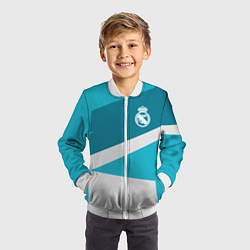 Бомбер детский FC Real Madrid: Sport Geometry, цвет: 3D-белый — фото 2