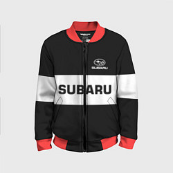 Бомбер детский Subaru: Black Sport, цвет: 3D-красный