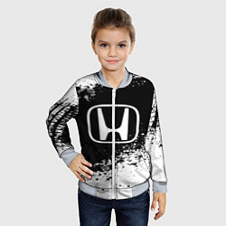 Бомбер детский Honda: Black Spray, цвет: 3D-серый — фото 2