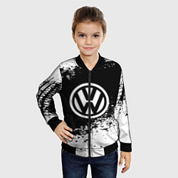 Бомбер детский Volkswagen: Black Spray, цвет: 3D-черный — фото 2