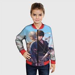 Бомбер детский Gintama, цвет: 3D-красный — фото 2