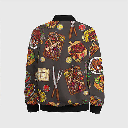 Детский бомбер Шашлычное раздолье / 3D-Черный – фото 2