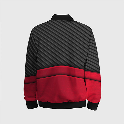 Детский бомбер Lexus: Red Carbon / 3D-Черный – фото 2