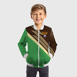 Бомбер детский Российский футбольный союз, цвет: 3D-белый — фото 2