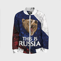 Бомбер детский Russia: Roaring Bear, цвет: 3D-белый