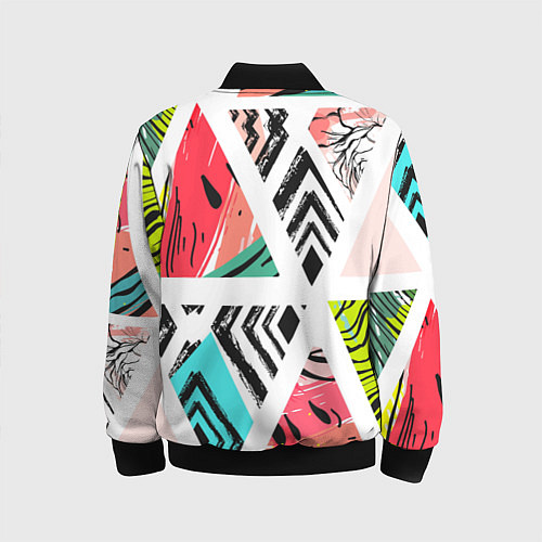 Детский бомбер Тропическое ассорти / 3D-Черный – фото 2