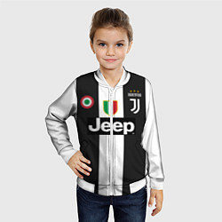 Бомбер детский FC Juventus 18-19, цвет: 3D-белый — фото 2