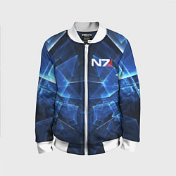 Бомбер детский Mass Effect: Blue Armor N7, цвет: 3D-белый