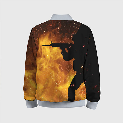 Детский бомбер CS:GO Dark Fire / 3D-Серый – фото 2