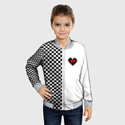 Бомбер детский ФРЕНДЗОНА: Шахматы, цвет: 3D-серый — фото 2