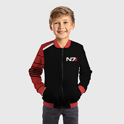 Бомбер детский MASS EFFECT N7, цвет: 3D-красный — фото 2