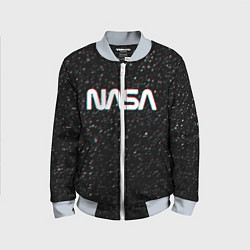 Бомбер детский NASA: Space Glitch, цвет: 3D-серый