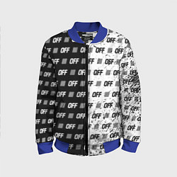 Бомбер детский Off-White: Black & White, цвет: 3D-синий