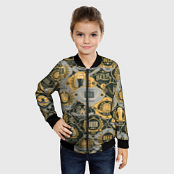 Бомбер детский Пивные этикетки мира, цвет: 3D-черный — фото 2