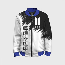 Бомбер детский BTS: White & Black, цвет: 3D-синий
