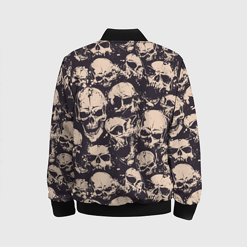 Детский бомбер Черепа - паттерн / 3D-Черный – фото 2