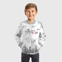 Бомбер детский STRAY KIDS АВТОГРАФЫ, цвет: 3D-серый — фото 2