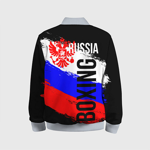 Детский бомбер Boxing Russia Team и герб РФ / 3D-Серый – фото 2