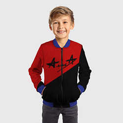 Бомбер детский Алиса, цвет: 3D-синий — фото 2