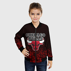 Бомбер детский CHICAGO BULLS, цвет: 3D-черный — фото 2