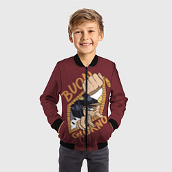 Бомбер детский Приключения ДжоДжо, цвет: 3D-черный — фото 2