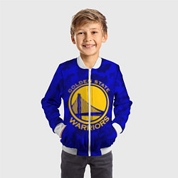 Бомбер детский GOLDEN STATE WARRIORS, цвет: 3D-белый — фото 2
