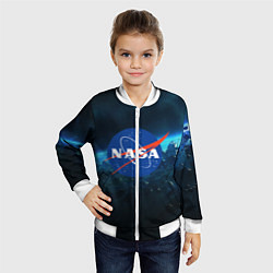 Бомбер детский NASA, цвет: 3D-белый — фото 2