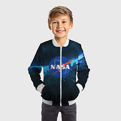 Бомбер детский NASA, цвет: 3D-белый — фото 2