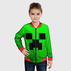 Бомбер детский MINECRAFT, цвет: 3D-красный — фото 2