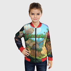 Бомбер детский Terraria, цвет: 3D-красный — фото 2