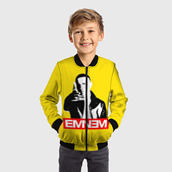 Бомбер детский Eminem, цвет: 3D-черный — фото 2