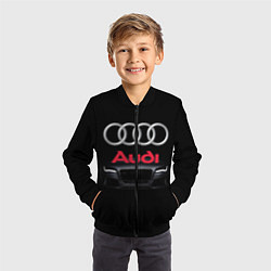 Бомбер детский AUDI, цвет: 3D-черный — фото 2