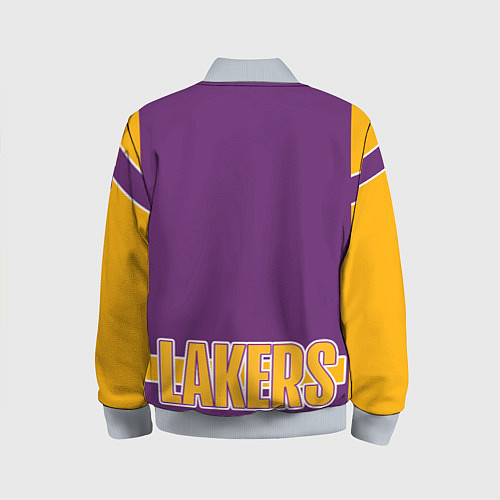 Детский бомбер Los Angeles Lakers / 3D-Серый – фото 2