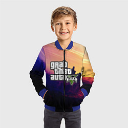 Бомбер детский GTA 5, цвет: 3D-синий — фото 2
