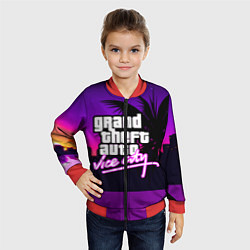 Бомбер детский GTA:VICE CITY, цвет: 3D-красный — фото 2