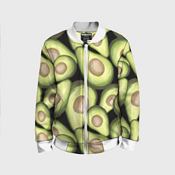 Детский бомбер Avocado background