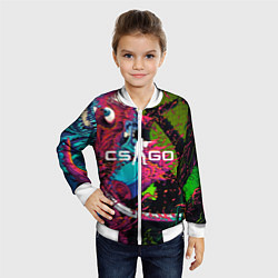 Бомбер детский CS GO, цвет: 3D-белый — фото 2
