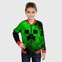 Бомбер детский MINECRAFT, цвет: 3D-красный — фото 2