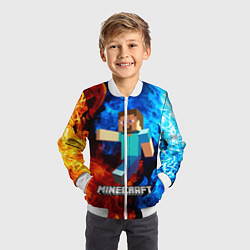 Бомбер детский MINECRAFT, цвет: 3D-белый — фото 2